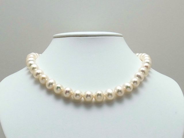 本真珠ネックレス（湖水）大玉９．０～１０．５㎜☆高級☆新品