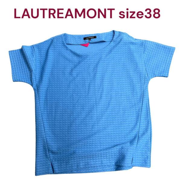 美品 ロートレアモン 爽やかな水色カットソー、Tシャツ 38 M4G713 LAUTREAMONT M 9号