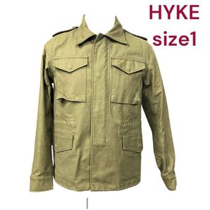美品 ハイク カーキ色 ミリタリージャケット、ブルゾン 1 HYKE M4I351 カーキ S