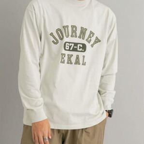 美品 EKAL カレッジロゴ 長袖Tシャツ グレー Lサイズ 23AWCollege Logo LS T-Shirt Gray Size L 23AW Excellent