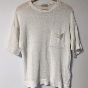 Steven Alan 高級リネン半袖ニット オフホワイト系 フリーサイズ相当 Linen Loose Knit Short Sleeve Off-White Free Size Soft & Chic