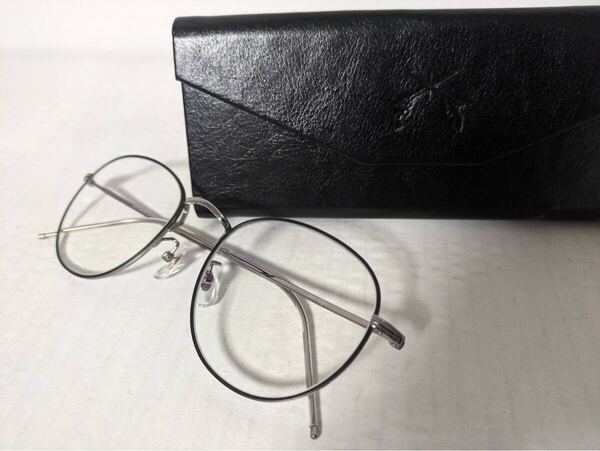 美品 OWNDAYS John Dillinger Round Metal Frame Non-Prescription Glasses ラウンドメタルフレーム度なし眼鏡