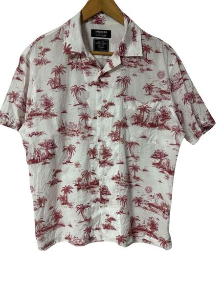 LOVELESS Hitoyoshi オープンカラーシャツ 総柄 日本製 コットン 赤系 Open Collar Shirt Patterned Made in Japan Red Cotton Size 1