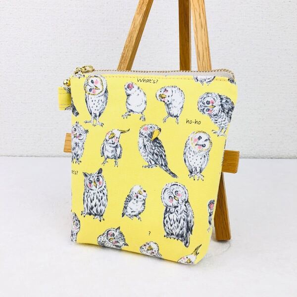 ふくろうさんの☆タバコポーチ・コスメポーチ ☆ サニタリーポーチ ハンドメイド フクロウ 小鳥