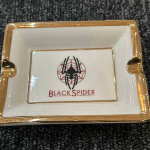 未使用 BLACK SPIDER ブラックスパイダー 黒蜘蛛 アッシュトレイ 陶器製 灰皿 売り切り!