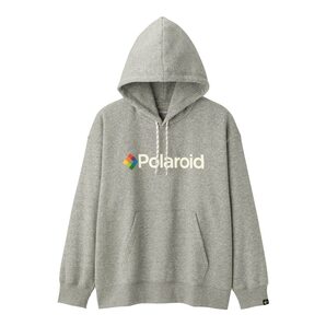 1点物【廃盤/未使用】GU ビッグスウェットパーカ Lサイズ 03 グレー Polaroidコラボ商品 新品タグ付き デッドお宝蔵出し 渋カジ アメカジ
