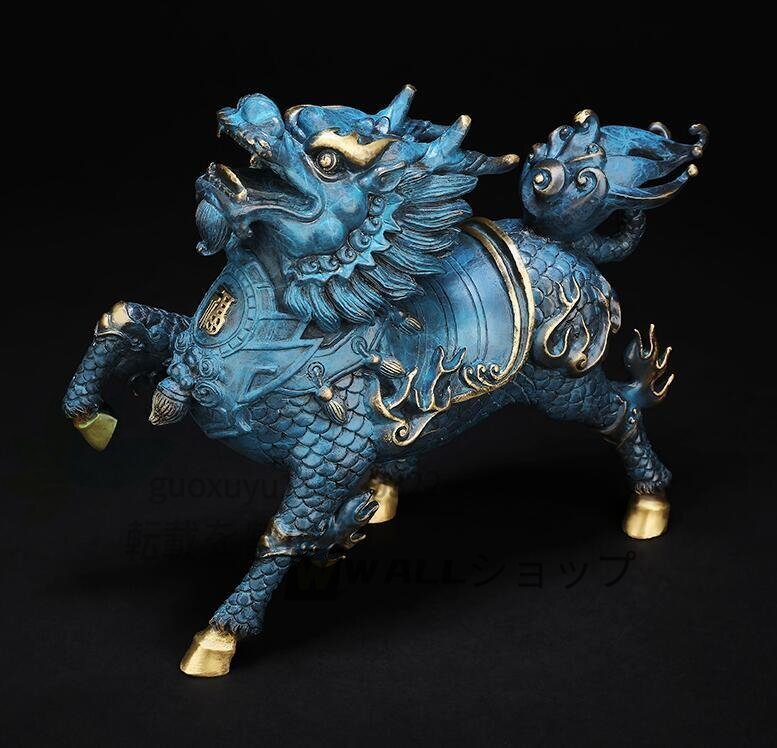 希少時代物 天然石 置物 オブジェ 骨董品 彫刻 龍 和龍 麒麟