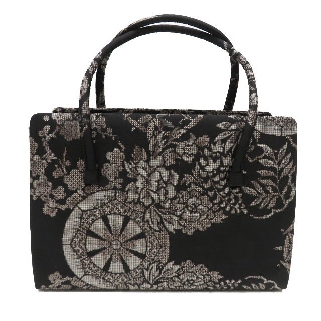 未使用超美品】大島紬 花柄 和装バッグ