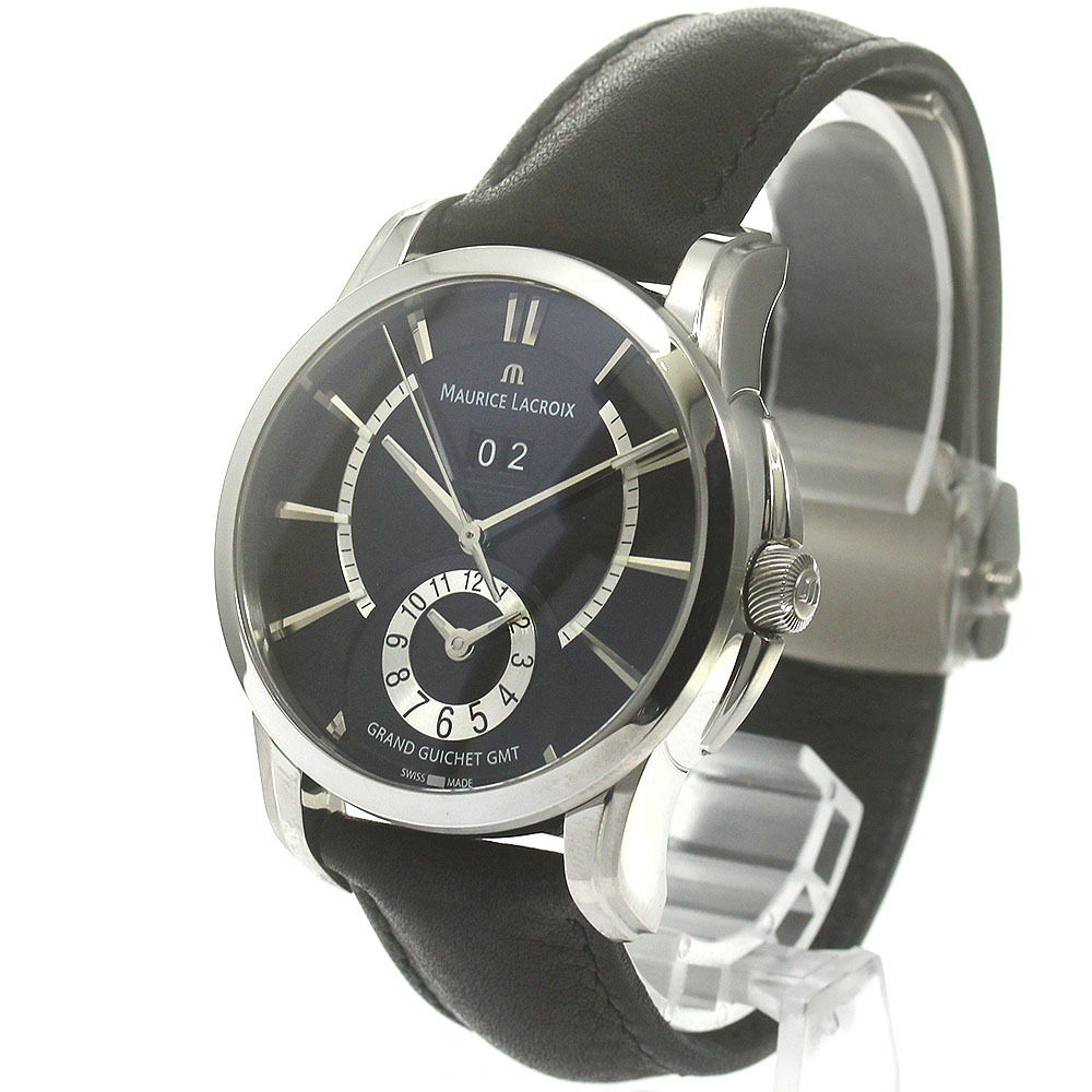 モーリスラクロア MAURICE LACROIX PT6208 ポントス グランギシェ 2タイムゾーンGMT 自動巻き メンズ 極美品 箱付き_849912 モーリスラクロア MAURICE LACROIX PT6208 ポントス グランギシェ 2タイムゾーンGMT 自動巻き メンズ 極美品 箱付き_849912