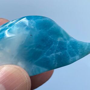 【極上品 イルカの頭みたい】ラリマー 原石 磨き 約30g 1212