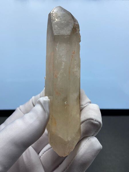 【オールドストック】ロシア産 ウラルレムリアン スモーキー クオーツ ファントム 約105g 磨きなし 1129