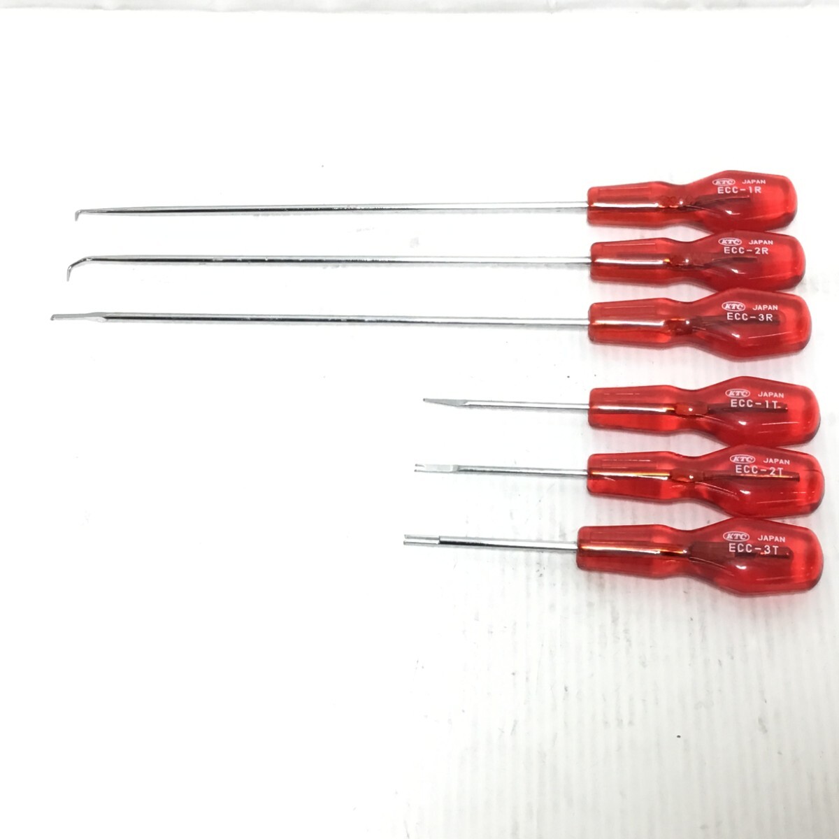 ΘΘ KTC ケーティーシー コネクターツールセット 程度B 6本セット ECC6 レッド やや傷や汚れあり