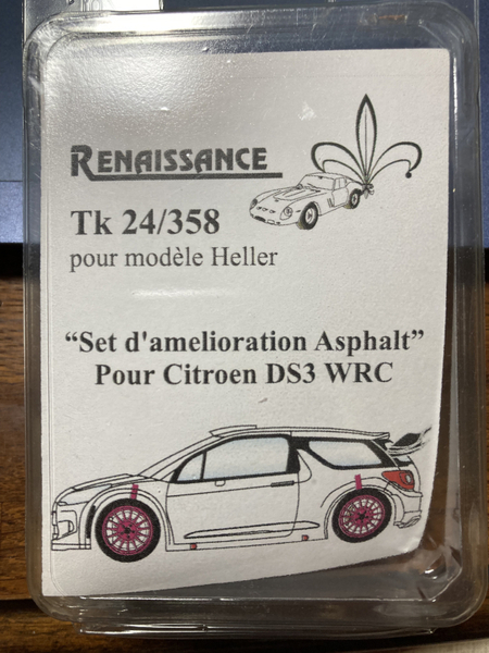 ルネッサンスTK24/358:1/24 シトロエンDS3 WRC 2013 アスファルト用 ホイール/サスペンション セットRenTK24/358