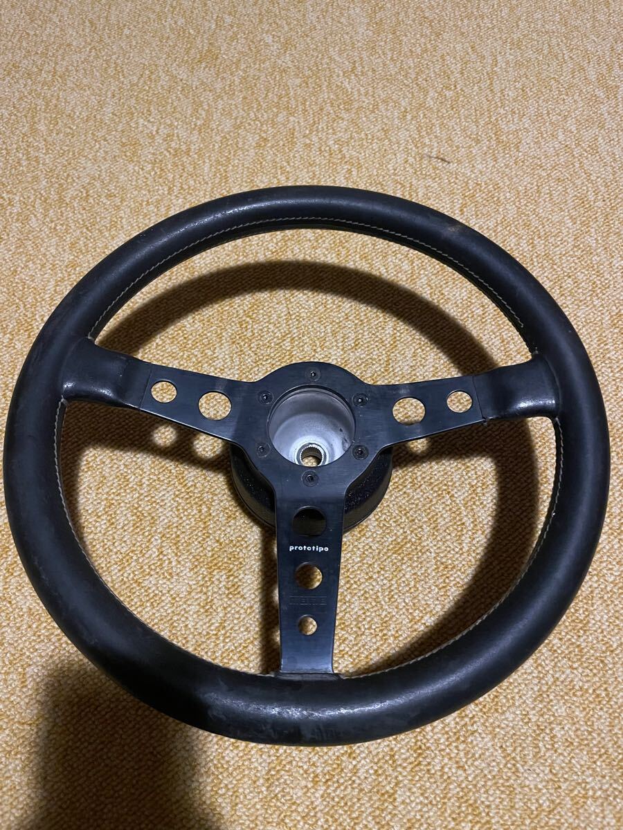 当時物】MOMO PROTOTIPO 83年製 32パイ 小径 ステアリング - パーツ 当時物】MOMO PROTOTIPO 83年製 32パイ 小径 ステアリング - パーツ