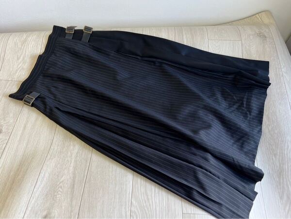 新品 Lois Crayon ストライプ プリーツスカート ロイスクレヨン