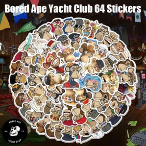 BAYC ベイシー 64枚セット PVC 防水 シール Bored Ape Yacht Club NFT 仮想通貨 猿 APE キャラクター