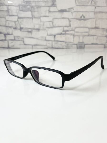 Zoff SUPER LIGHT ZA211012-14F1 ゾフ スクエア型 マットブラック 眼鏡 良品