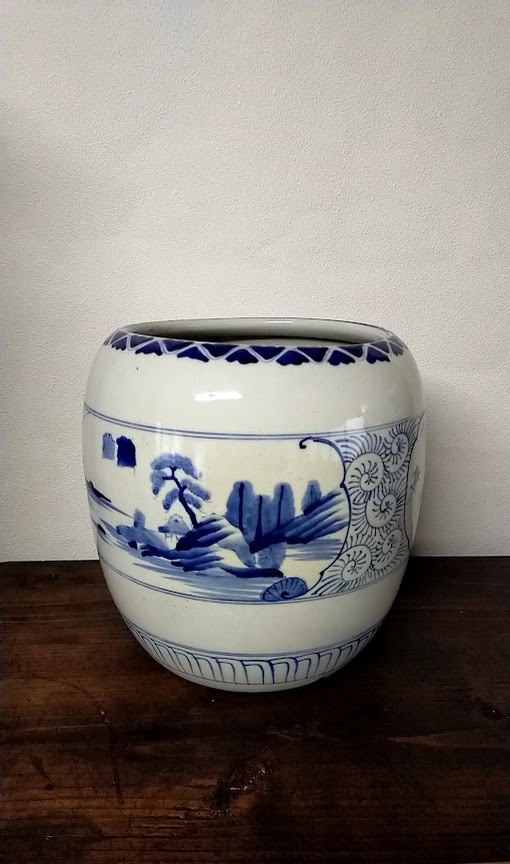 骨董品 昭和レトロ ヴィンテージ 古道具 年代物 大きい鉢 刻印有り 希少 工芸品