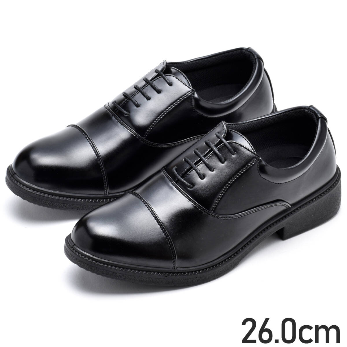 ビジネスシューズ 26.0cm メンズ 幅広 4E ストレートチップ 紳士靴 靴