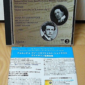 ブゾーニ シュトラウス ベートーヴェン ヴァイオリン 協奏曲集 ターニャ ベッカー ベンダー ロマンティック hyperionハイペリオン 長岡鉄男