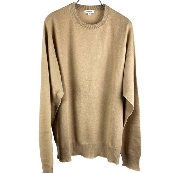 BLAMINK(ブラミンク) Cashmere Crew Neck Knit Sweater (brown)
