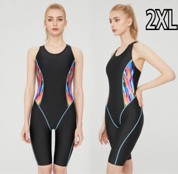 2XL レディース競泳水着 フィットネス スイムウエア 水着 トレーニング 新品