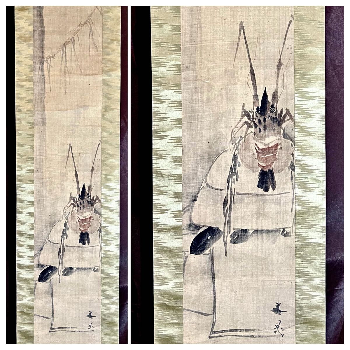 t1418 肉筆浮世絵 美人画 掛軸 江戸時代 ○骨董 日本画 古美術｜掛軸