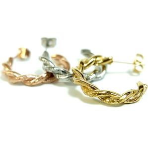 ハワイアンジュエリー ピアス 片耳用 ロープ サージカル ステンレス 金属アレルギー対応 インスタ 半永久的な輝きをお楽しみ頂けます