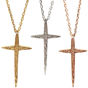 ハワイアンジュエリー ネックレス クロス ペンダント 金属アレルギー対応 サージカル ステンレス インスタ レディース