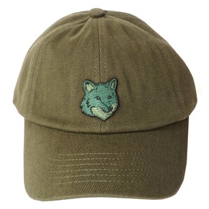 新品・本物 MAISON KITSUNE メゾン キツネ キャップ 帽子 MM06104WW0096 P391 グリーン フリー