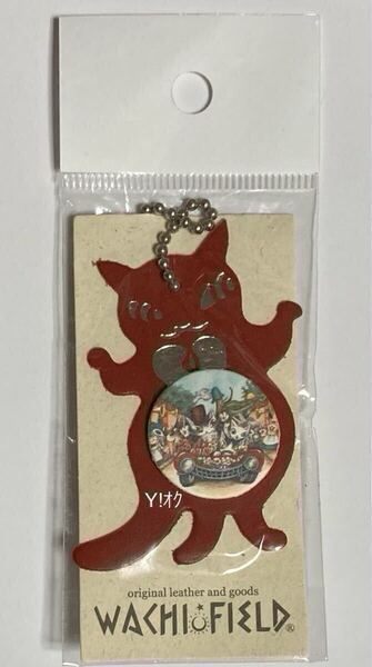 わちふぃーるど 猫のダヤン ピンバッジ付キーホルダー 革製 wachifield dayan キーチェーン ピンズ