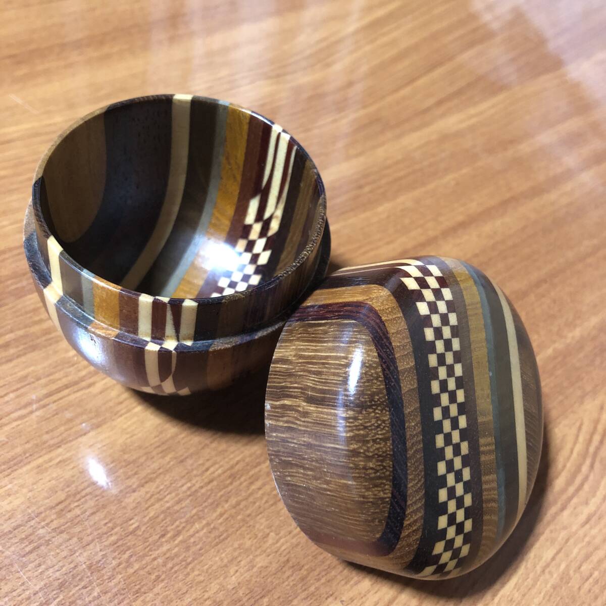 Amazon.co.jp: 寄木細工 箱根細工 棗 なつめ 茶入れ 茶道具 茶道