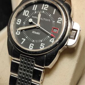 送料込み Hamilton khaki DATE ハミルトン カーキ デイト 腕時計 クオーツ ジャズマスター QZ 竜頭ガード