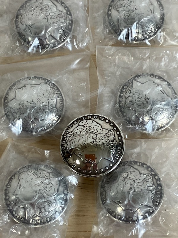 コインコンチョ（レプリカ） モルガン シルバー φ37mm 1ヶ ネジ式（タイプE）/C21372-01