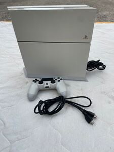 美品 PlayStation4 CUH-1100A グレイシャーホワイト プレステ4 コントローラ おまけ 三國志13 ケーブル付 PS4 現状売り切り
