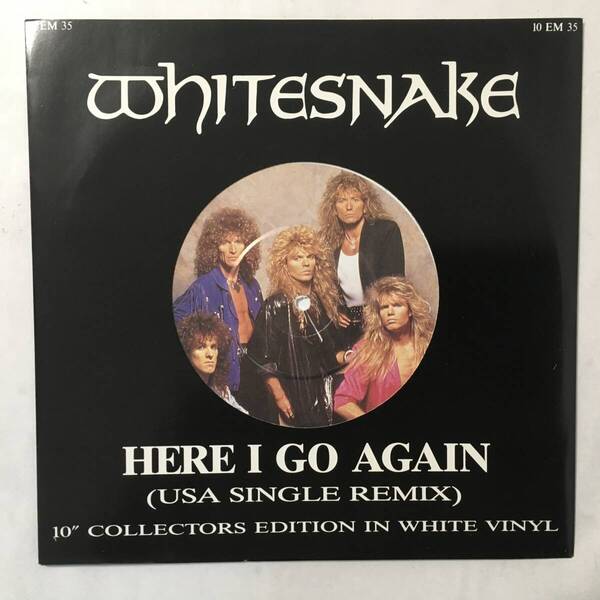 WHITESNAKE HERE I GO AGAIN 10インチ UK盤
