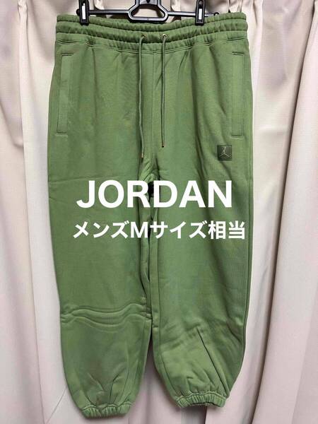 NIKE JORDAN スウェットパンツ Mサイズ 相当 ジョーダン ワイドパンツ ワイドシルエット カーキ ナイキ レディース XL