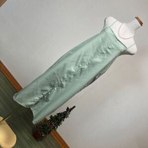 4-6新品 バックリボンキャミOP ロングナロータイトスカート キャミソールワンピース フロントスリット 9号 M