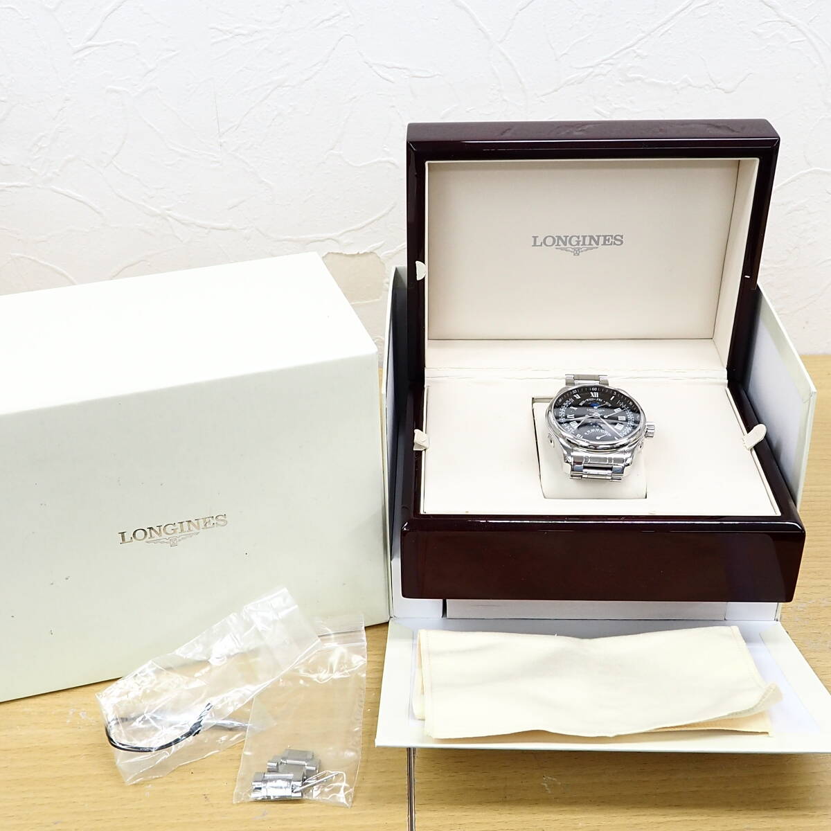 48821-60 ロンジン LONGINES L2.739.4 マスターコレクション レトログラード ムーンフェイズ 自動巻き メンズ 良品オールSS 送料60size
