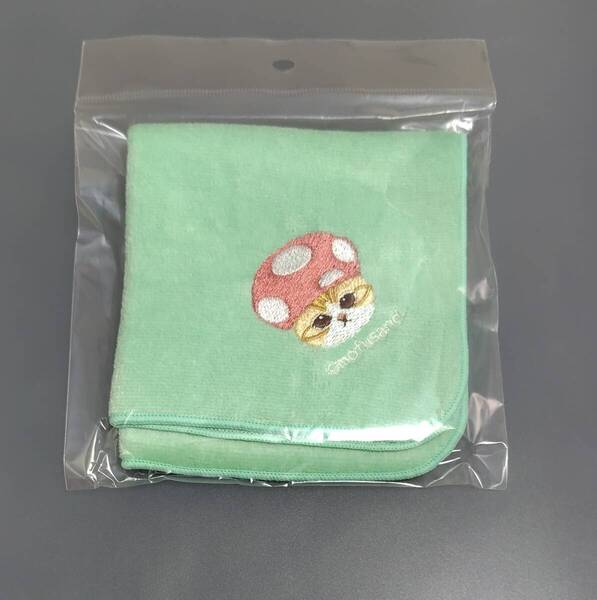 mofusandにゃんこのワンポイント刺繍ハンドタオルきのこにゃん新品未開封モフサンドねこ猫ネコ