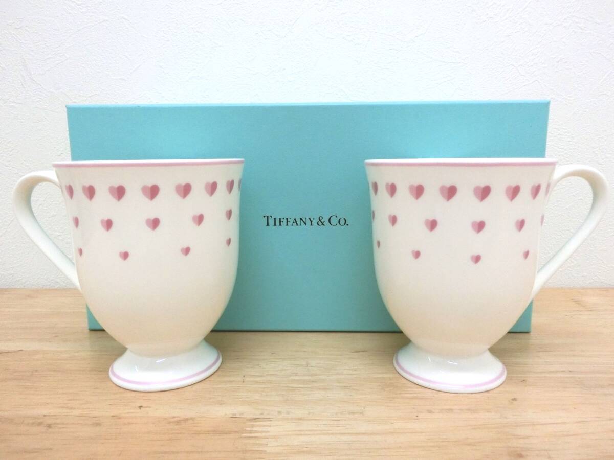 Tiffany &amp; Co. - ティファニー　マグカップ　ハート　TIFFANY Tiffany & Co. - ティファニー ピンク ハート マグ ペア
