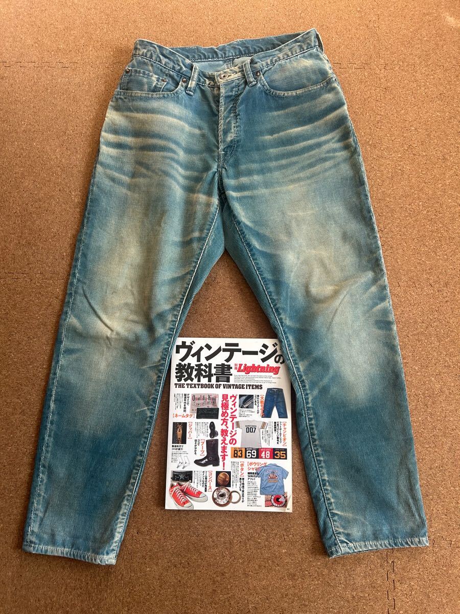 サンカ/日本製/インディゴ/コーデュロイ/ヴィンテージ加工/1/S17FPT04/定価24800円/Sanca/ジーンズ/スマクロ/フェローズ/ウエアハウスSサイズ