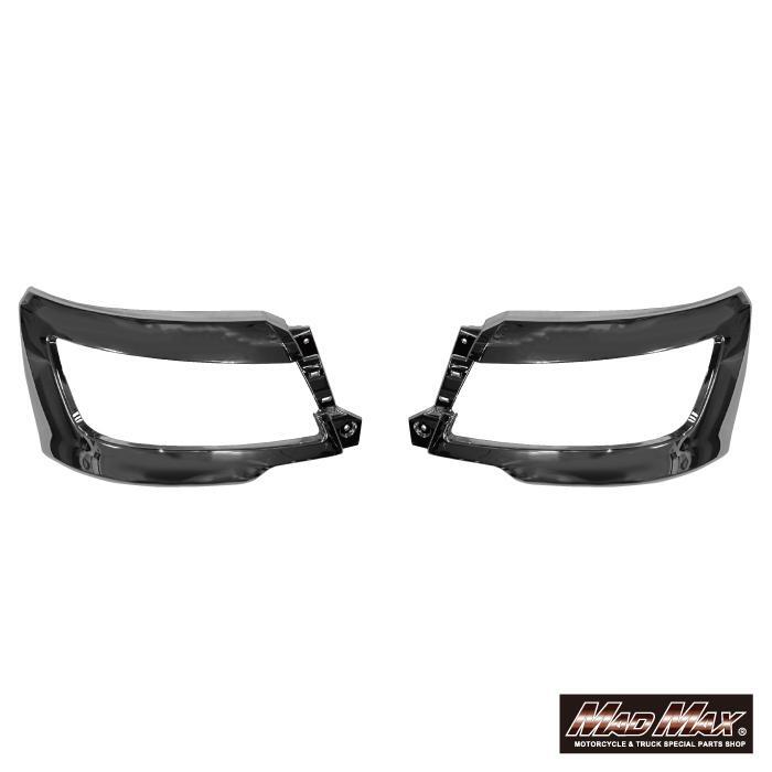 MADMAX 日野 17レンジャー メッキ ヘッドライトカバー スポイラーなし ショートバンパー専用 交換タイプ 左右セット (MM70-PR009-02)