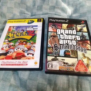 PS2 ソフト サルゲッチュ2 グランドセフト サンアンドレアス プレステ2 ゲーム2本セット
