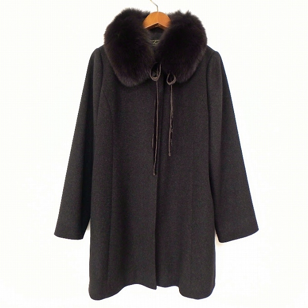 美品 Leilian レリアン ミンクファー カシミヤ100% コート 11 レリアン コート カシミヤ100% ミンクファー