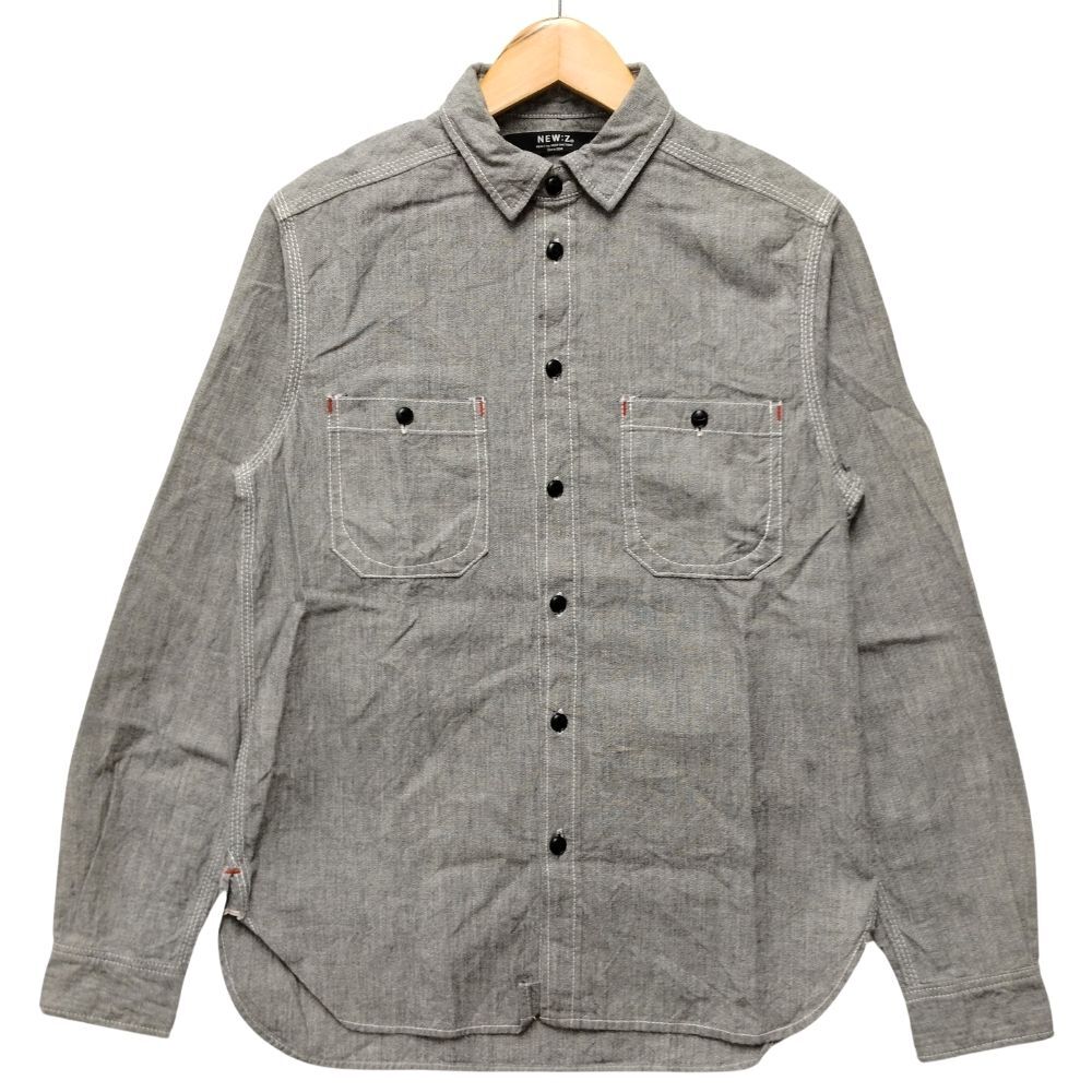 NEW:Z 長袖 シャツコットン グレー系 サイズ M 正規品 / A9676