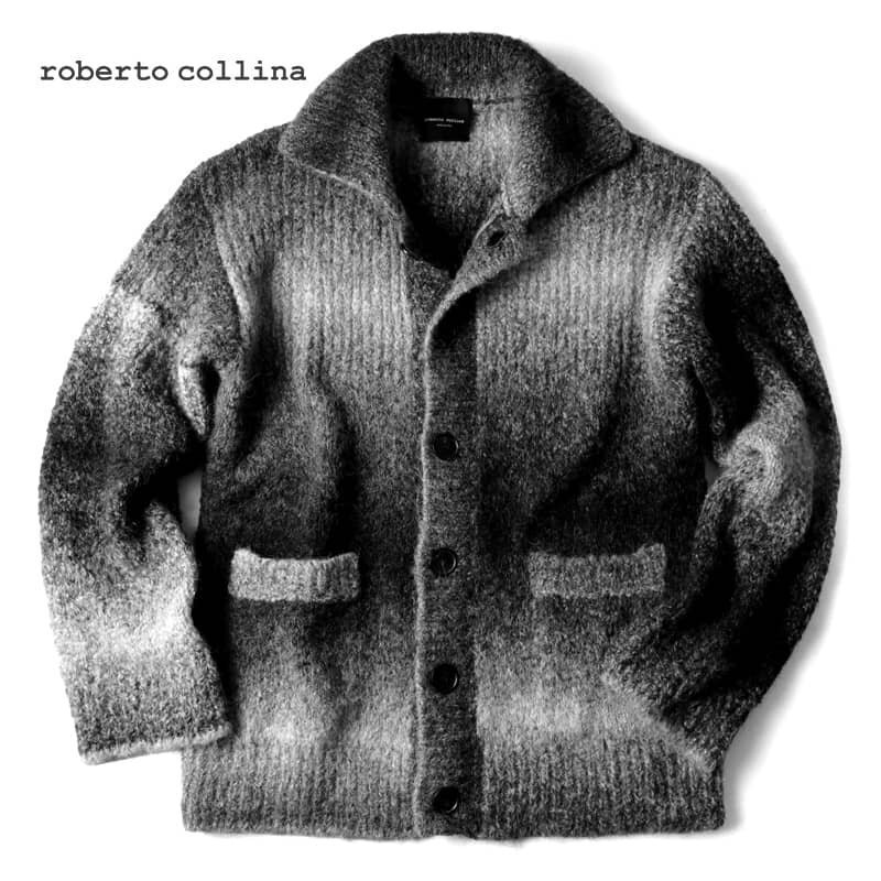roberto collina(ロベルトコリーナ)/ベビーアルパカナイロンローゲージグラデーションカラーシャツカーディガン(RP16005) [rbc2450241-48]