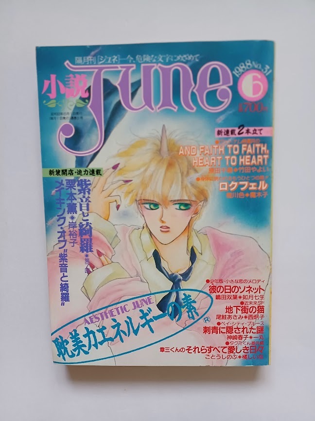 小説 june ジュネ 増刊 同人誌ワールド 間の楔 吉原理恵子 2冊