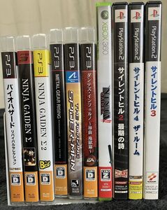 貴重 中古 PS2 PS3 X-BOX360 ゲームソフト サイレントヒルなど10タイトル