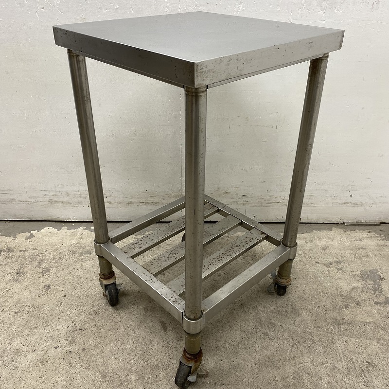 ステンレス　作業台 W900×D450×H800mm BG1324|作業台 扉付き ステンレス W900×D450×H800mm 中古 業務用 ワーク